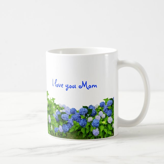 Blue Hydrangeas Mom's Coffee Mug (Right)