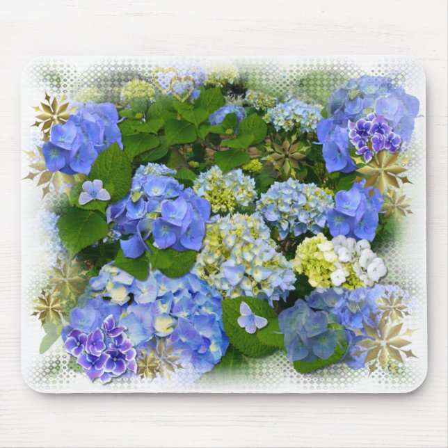 BLUE HYDRANGEAS~ Mousepad (Front)