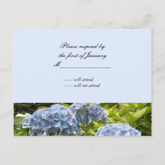 Blue Hydrangeas Reply Card