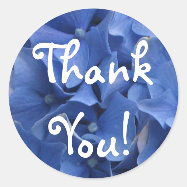 Blue Hydrangeas Sticker (Front)