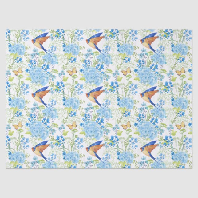 Blue Hydrangea's Tissue Paper (Front)