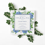 Blue Hydrangeas Watercolor 80th Birthday Party Inv Invitation<br><div class="desc">Blue Hydrangeas Watercolor 80th Birthday Party Invitation is a beautiful watercolor with blue hydrangeas and greenery. You can personalize by selecting "Personalize this template" or if you want to customize this design even further,  please select "Edit using Design tool". If you need matching items,  please contact me.</div>
