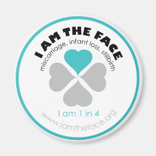 Blue I am the Face magnet