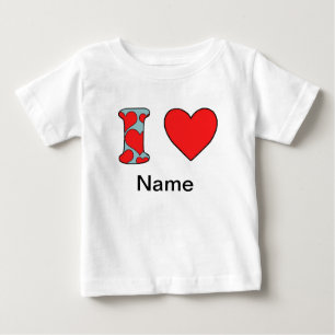 blue i love costomized baby T-Shirt