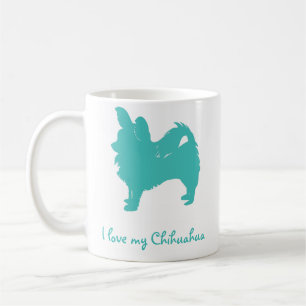 Blue I Love My Chihuahua Coffee Mug