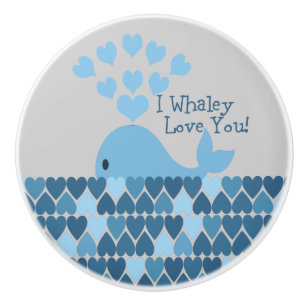 Blue I whaley love you! Ceramic Knob