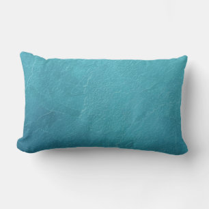 Blue Ice Abstract Artwork Lumbar Pillow
