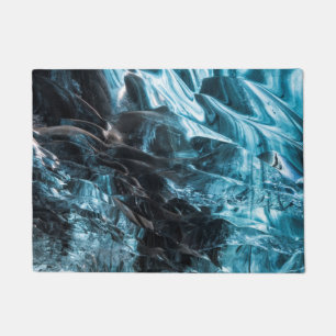 Blue Ice Abstract In Ice Cave Doormat
