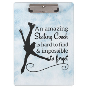 Blue ice amazing Figure skating coach Clipboard