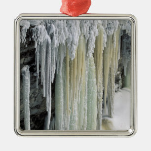 Blue Ice and Ground Water Run Off; Tahquamenon Metal Ornament