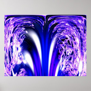 Blue ice art poster