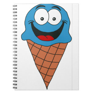 Blue Ice Cream Notebook