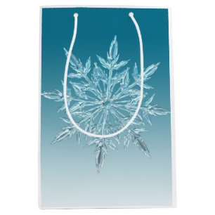Blue Ice Crystal Medium Gift Bag