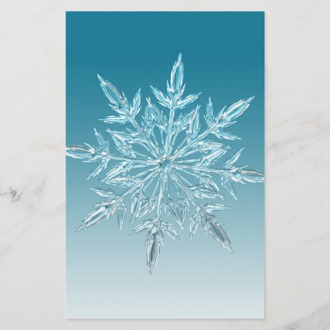 Blue Ice Crystal Stationery (Front)