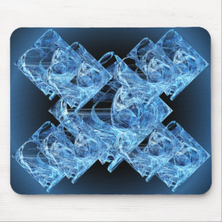 Blue Ice Cubes Mouse Pad