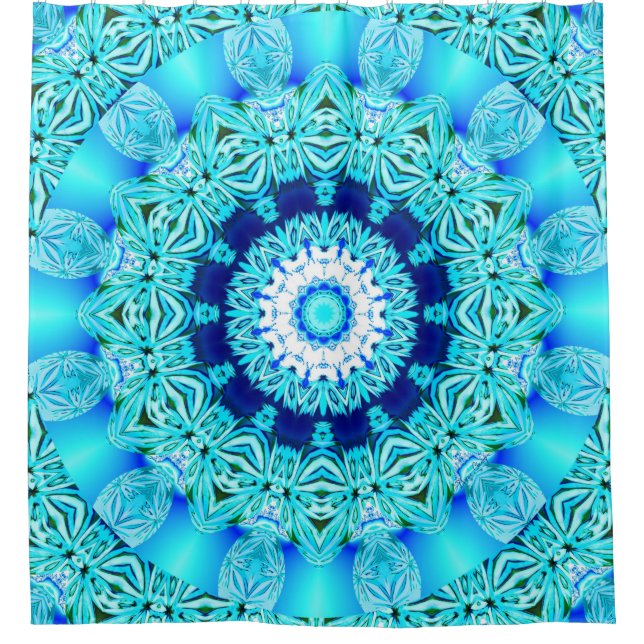 Blue Ice Glass, Abstract Beauty Aqua Lace (Front)