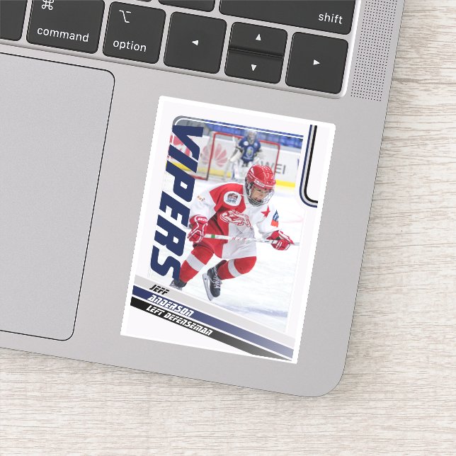 Blue Ice Hockey Trading Card (Detail)