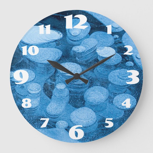 Blue Ice Large Clock (Front)