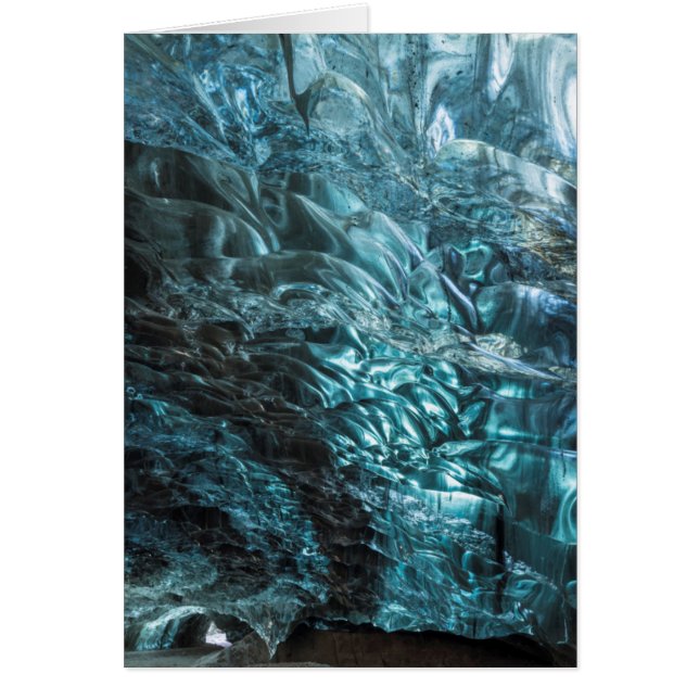 Blue ice of an ice cave, Iceland (Front)