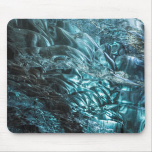 Blue ice of an ice cave, Iceland Mouse Pad