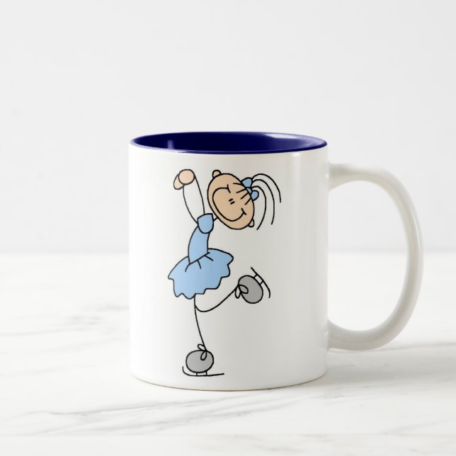 Blue Ice Skating Girl Mug (Right)