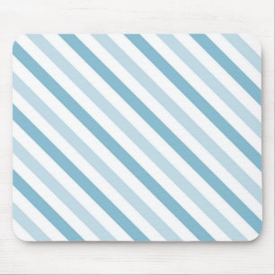 Blue Ice Stripes Mouse Pad