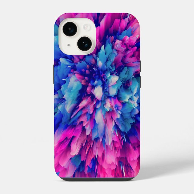 Blue Iced Abstract | iPhone 14 Case-Mate Case (Back)