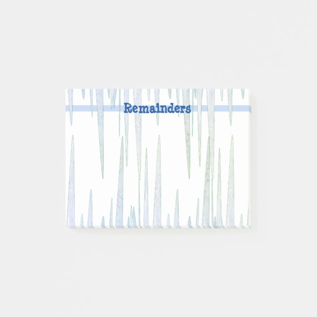 Blue Icicles Remainder Notes (Front)