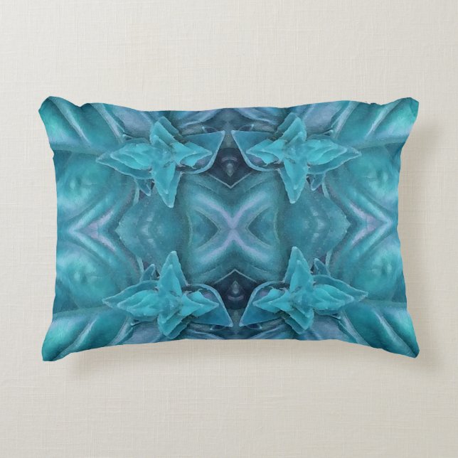Blue Icing Abstract Decorative Pillow (Front)