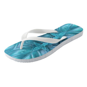 Blue Icing Abstract Flip Flops