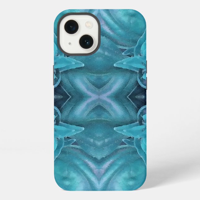 Blue Icing Abstract iPhone Case (Back)