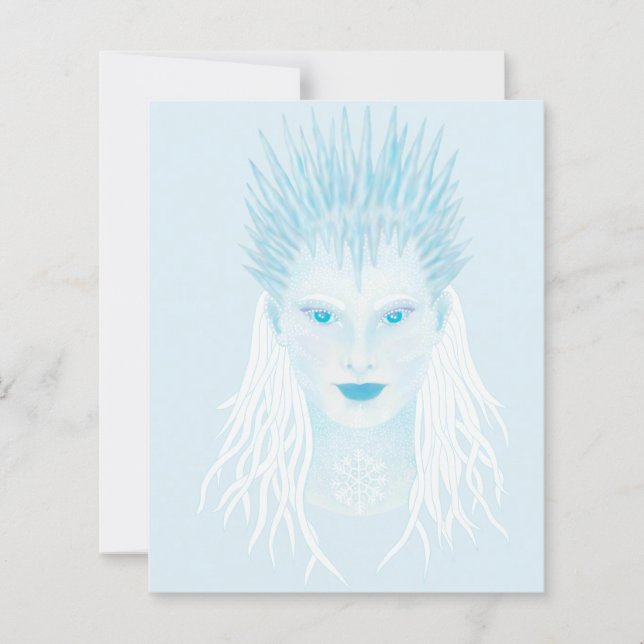 Blue icy winter queen with icicle crown (Front)