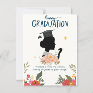 Blue Illustrative Happy Graduation card