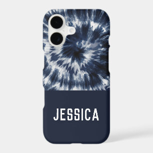 Blue Indigo Shibori Tie Dye Custom Name