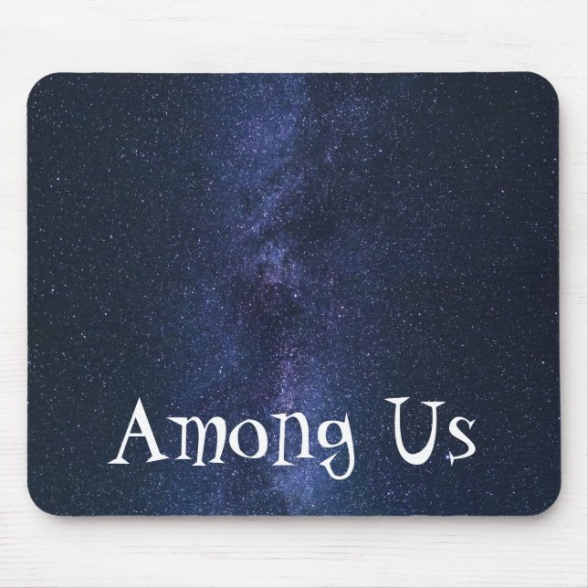 Blue Infinite Galaxy Mouse Pad (Front)