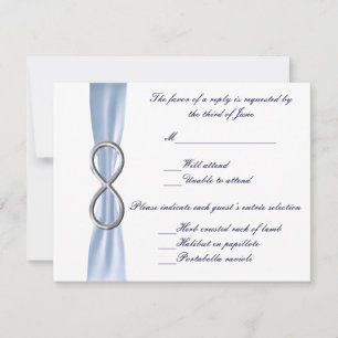 Blue Infinity Wedding Response Card