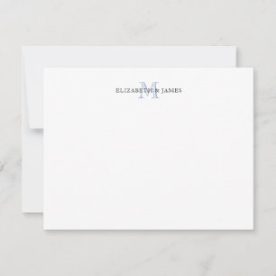 Blue Initial Monogrammed Couple Personalized Card