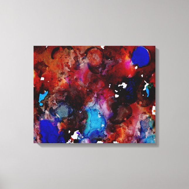 Blue Ink Love Canvas Print (Front)