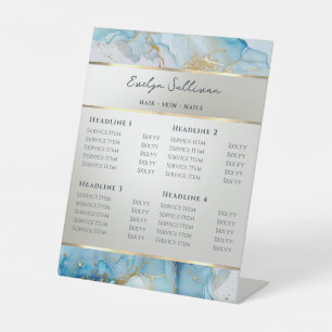 blue ink marble price list  pedestal sign