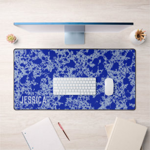 Blue Ink on Blue Sky Simple Modern Desk Mat