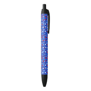 Blue Ink Pens with Red & White Ball Design