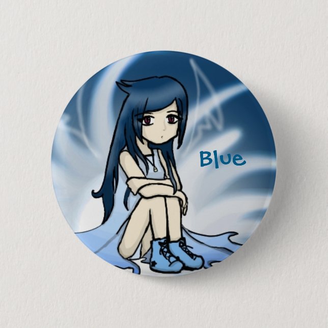 Blue Innocence 2 Inch Round Button (Front)