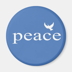 Blue Inspirational Peace Quote Magnet