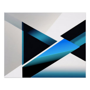 Blue Intersection Poster