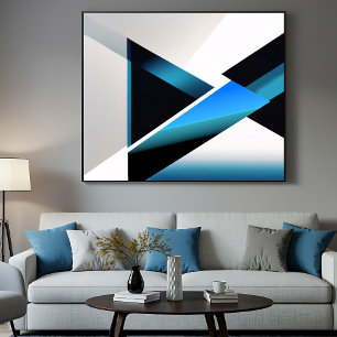 Blue Intersection Poster