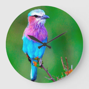 blue_iphone bird large clock
