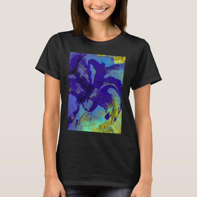 Blue Iris Abstract T-Shirt (Front)