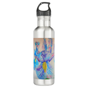 Blue Iris Art floral Watercolor Design 710 Ml Water Bottle