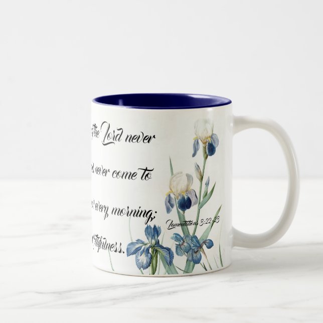 Blue Iris Flower Garden Gods' Mercy Mug (Right)