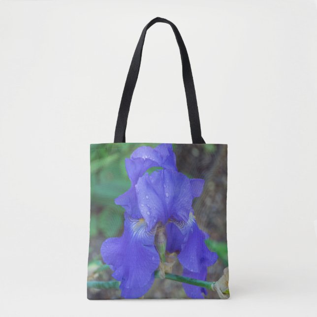 Blue iris flower Tote Bag (Front)